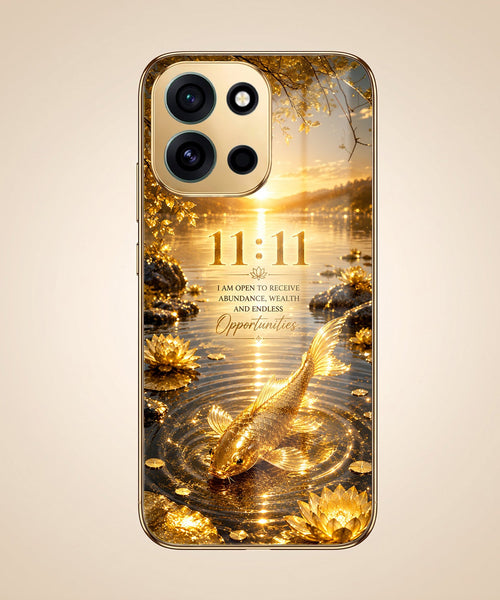 OnePlus Nord 6 5G 11:11 Manifestation Gold Electroplated Glass Phone Back Case