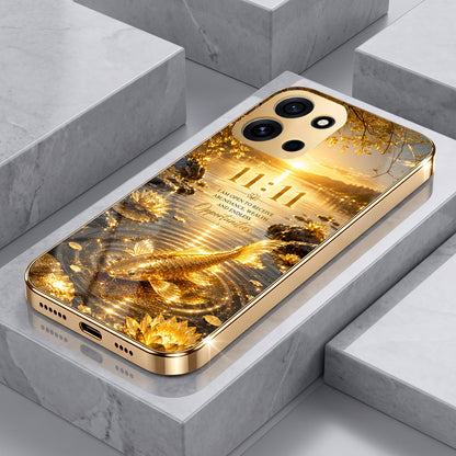 OnePlus Nord 6 5G 11:11 Manifestation Gold Electroplated Glass Phone Back Case