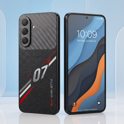 Samsung Galaxy A37 5G Racing Edition Carbon Fiber Leather Hybrid Back Case