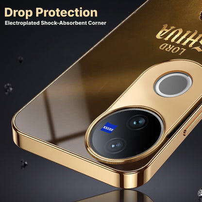 Vivo V50 5G Lord Shiva Gold Electroplated Glass Phone Back Case