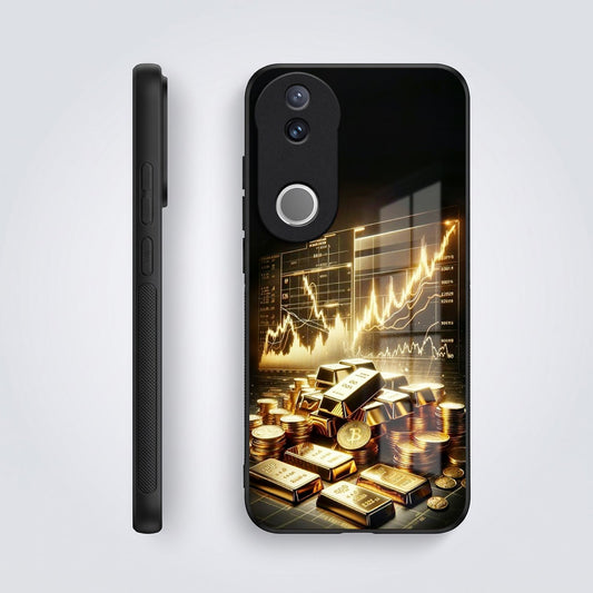 Vivo V50 5G Luxury Wealth Trader Acrylic Glass Back Case