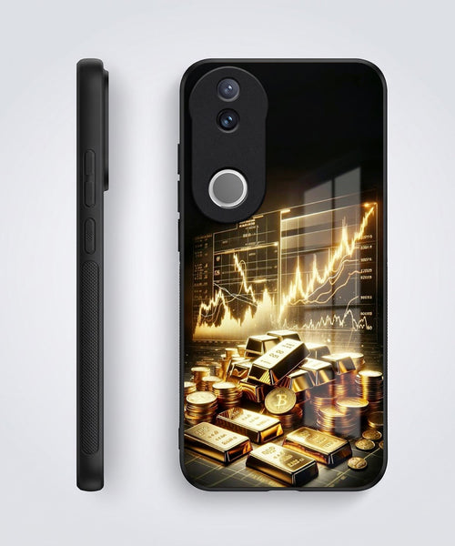 Vivo V50 5G Luxury Wealth Trader Acrylic Glass Back Case