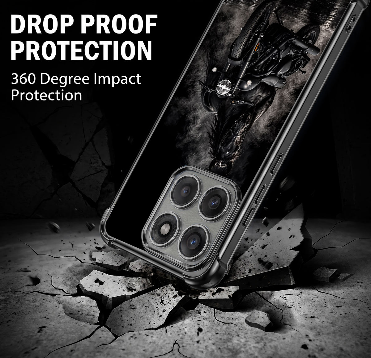 Motorola Edge 60 Pro 5G Bike Rider Airbags Printed Back Case