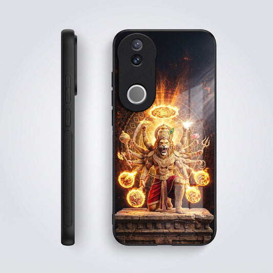 Vivo V50 5G Lord Narasimha Acrylic Glass Back Case
