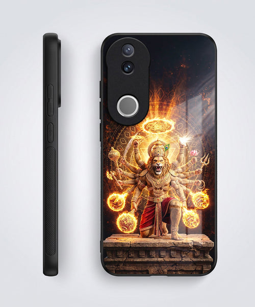 Vivo V50 5G Lord Narasimha Acrylic Glass Back Case