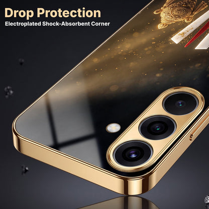 Samsung Galaxy A56 5G Royal Heritage Edition Gold Electroplated Glass Phone Back Case