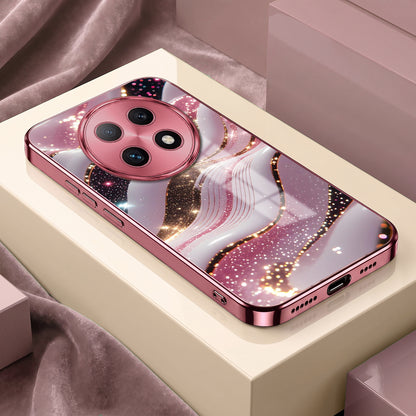 Oppo F29 Pro 5G Midnight Pearl Wave Pink Electroplated Glass Phone Back Case