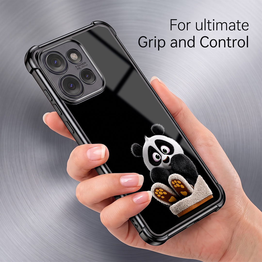 Motorola Edge 50 5G Cute Panda Airbags Printed Back Case