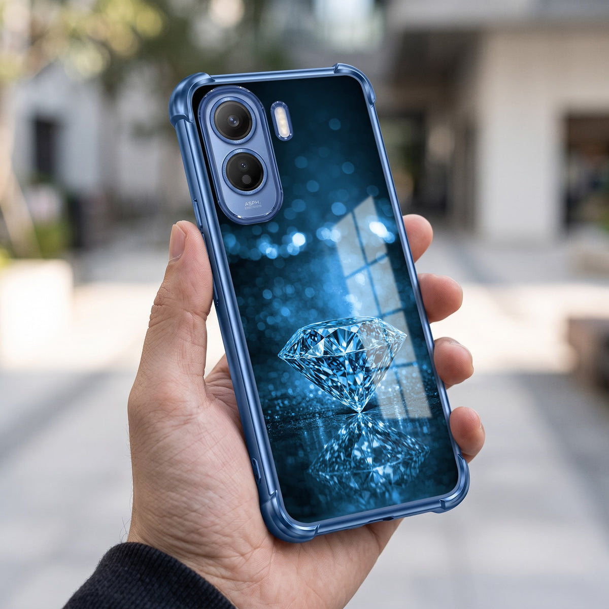 Vivo T5 Pro 5G Blue Diamond Airbags Printed Back Case