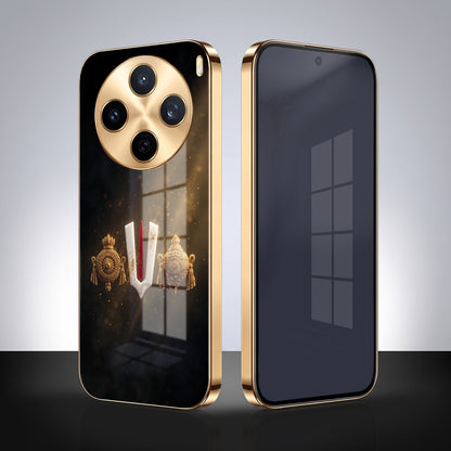 Vivo X200T 5G Royal Heritage Edition Gold Electroplated Glass Phone Back Case