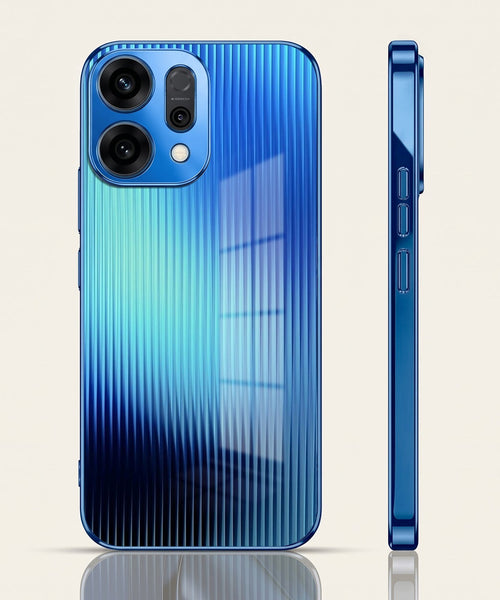 Oppo Reno 14 5G Aureon X1 Blue Electroplated Glass Phone Back Case