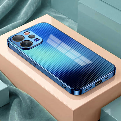 Vivo V70 5G Aureon X1 Blue Electroplated Glass Phone Back Case