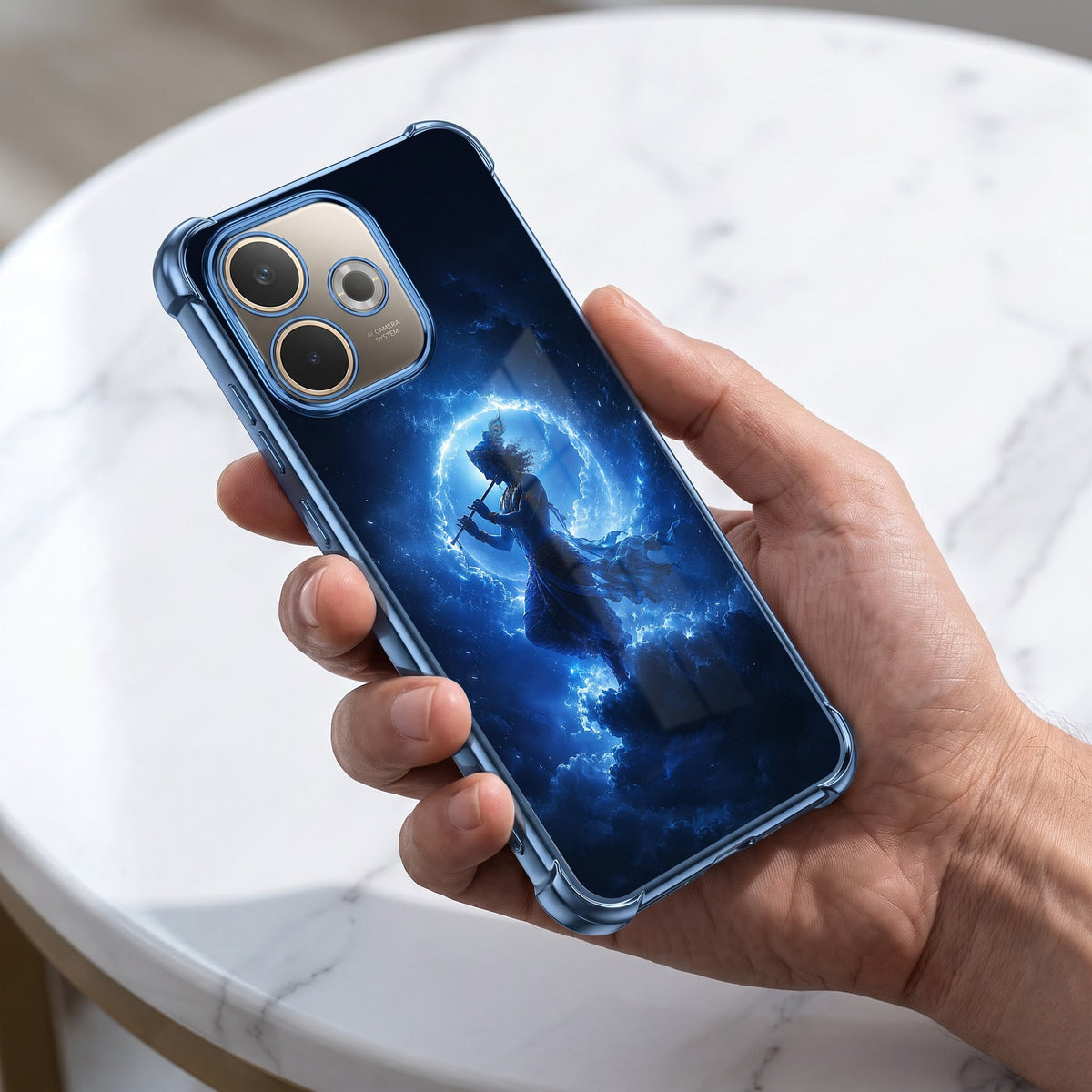 Oppo A5 Pro 5G Lord Krishna Airbags Printed Back Case