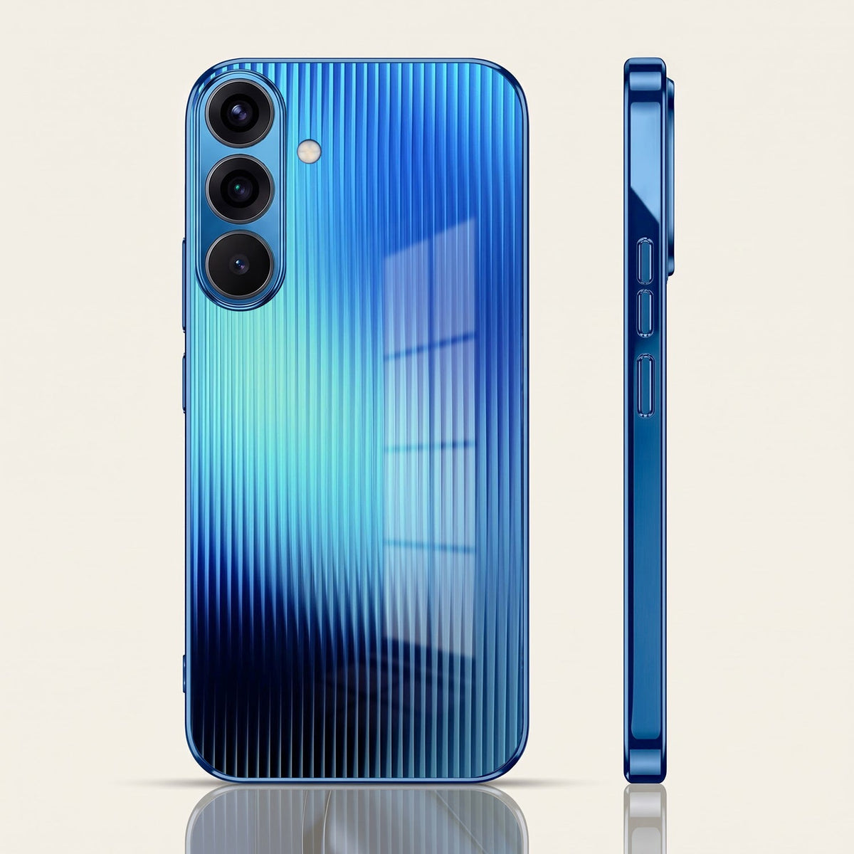 Samsung Galaxy A36 5G Aureon X1 Blue Electroplated Glass Phone Back Case