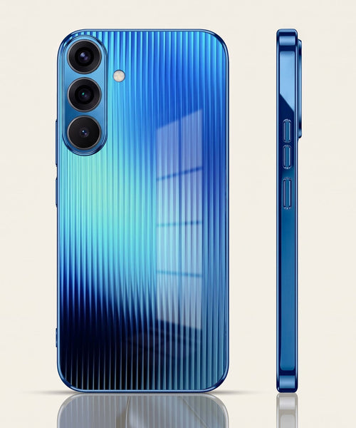 Samsung Galaxy A36 5G Aureon X1 Blue Electroplated Glass Phone Back Case