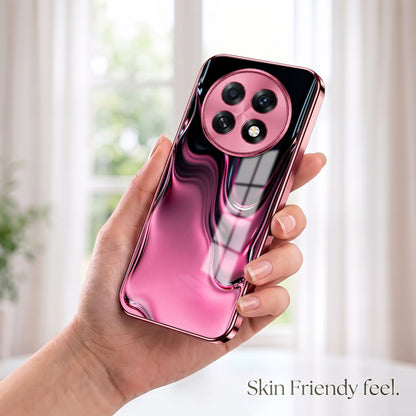 Oppo F31 Pro+ 5G Liquid Wave Pink Electroplated Glass Phone Back Case
