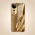 Vivo V40 Pro 5G Luxury Infinity Energy Gold Electroplated Glass Phone Case