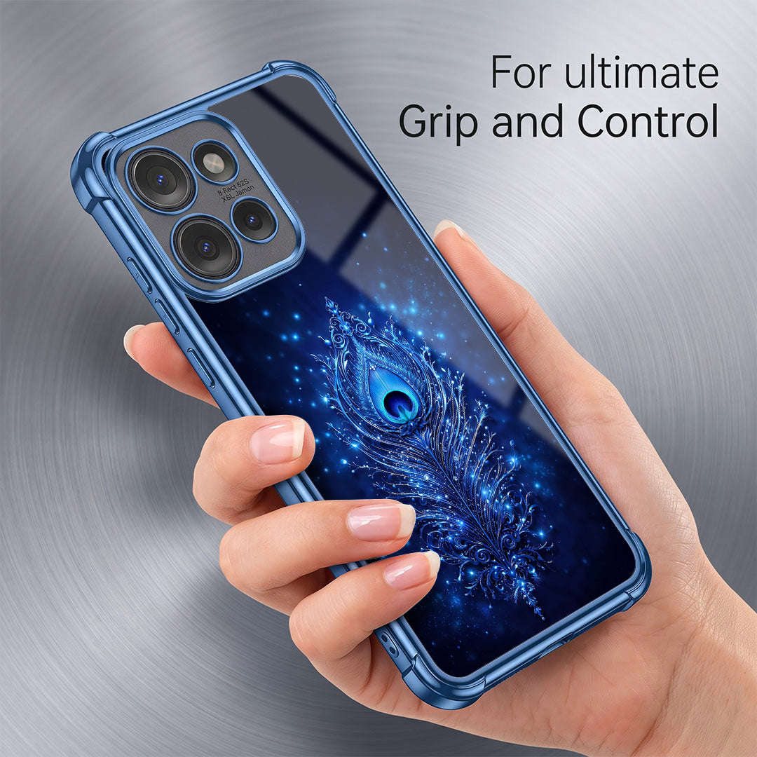 Motorola Edge 50 Neo 5G Premium Peacock Feather Airbags Printed Back Case