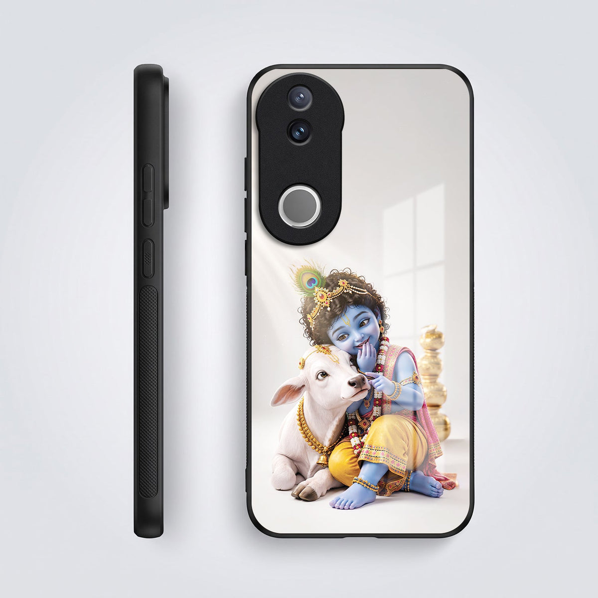 Vivo V50 5G Bal Krishna Blessings Acrylic Glass Back Case