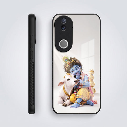 Vivo V50 5G Bal Krishna Blessings Acrylic Glass Back Case