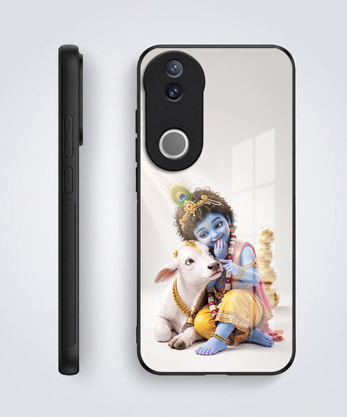 Vivo V50 5G Bal Krishna Blessings Acrylic Glass Back Case