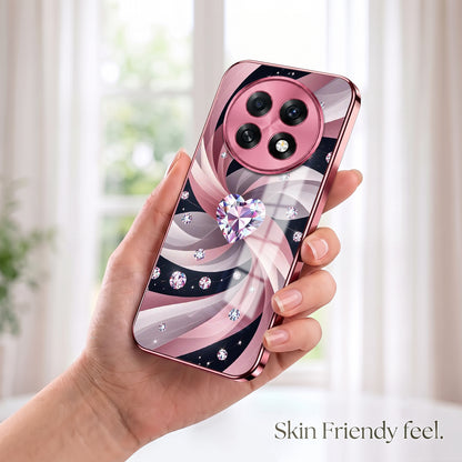 Oppo F31 Pro+ 5G Diamond Glam Pink Electroplated Glass Phone Back Case