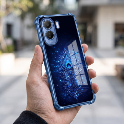 Vivo T5 Pro 5G Premium Peacock Feather Airbags Printed Back Case