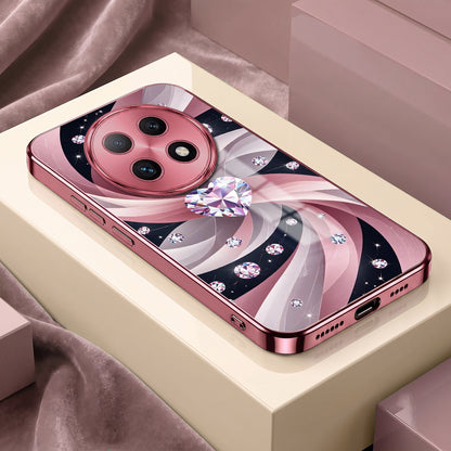 Oppo F29 Pro 5G Diamond Glam Pink Electroplated Glass Phone Back Case