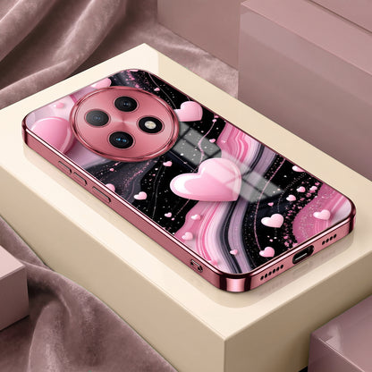 Oppo F29 Pro 5G Love Sparkle Pink Electroplated Glass Phone Back Case