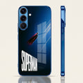 Samsung Galaxy A56 5G Superman Blue Electroplated Glass Phone Back Case