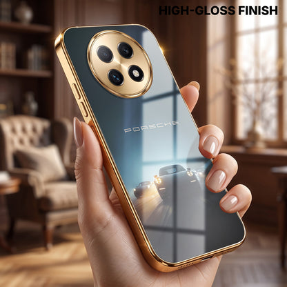 Oppo F29 Pro 5G Porsche Luxury Gold Electroplated Glass Phone Back Case