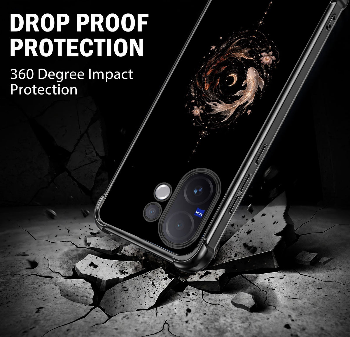 Vivo V60 5G Celestial Koi Airbags Printed Back Case