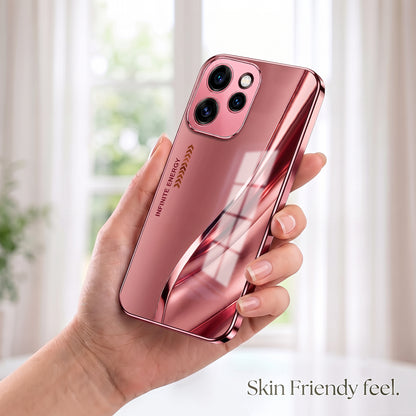 Oppo Reno 15 Pro 5G Luxury Infinity Energy Pink Electroplated Glass Phone Back Case