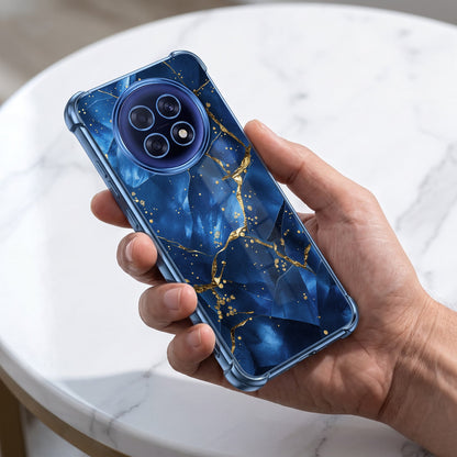 Oppo F31 Pro+ 5G Blue Crimson Marble Airbags Printed Back Case