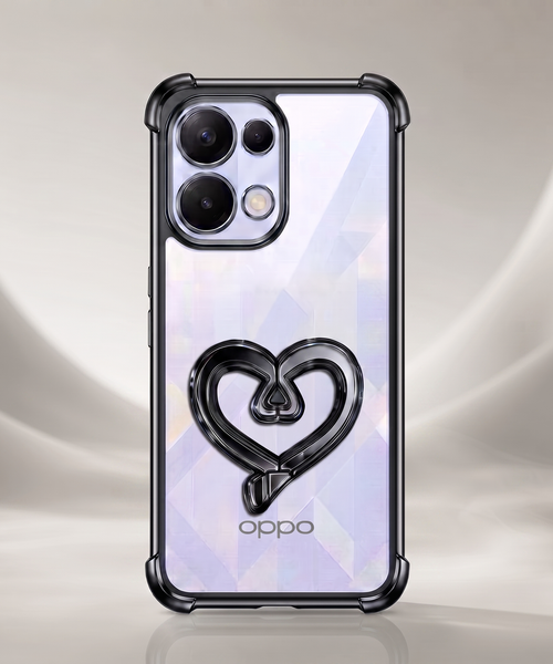 Oppo K13 5G Premium Heart Transparent Shockproof Airbag Phone Case