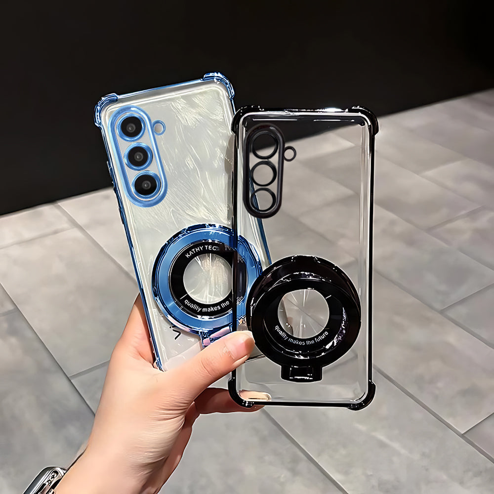 Samsung Galaxy A16 5G Original Luxury Magnifier Ring Stand Shockproof Airbags Corner Case