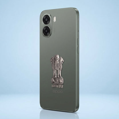 Oppo A6x 5G Compatible Satyamev Jayate 3D Metal Emblem Sticker