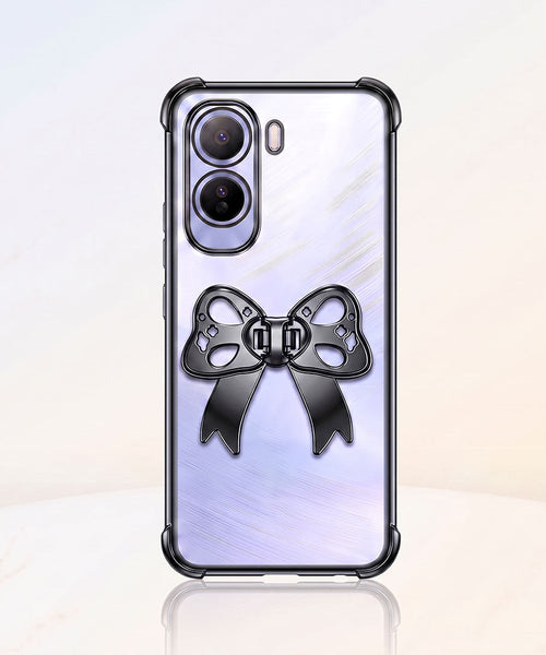 Vivo T5 Pro 5G Stylish Bow Knot Transparent Shockproof Airbag Phone Case