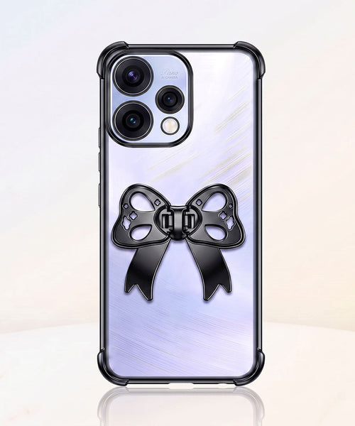 Oppo Reno 15 5G Stylish Bow Knot Transparent Shockproof Airbag Phone Case