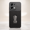 Oppo F31 5G Satyamev Jayate Carbon Fiber Leather Hybrid Phone Case