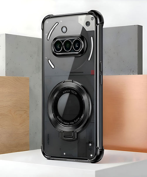 Nothing Phone 3a 5G Original Luxury Magnifier Ring Stand Shockproof Airbags Corner Case