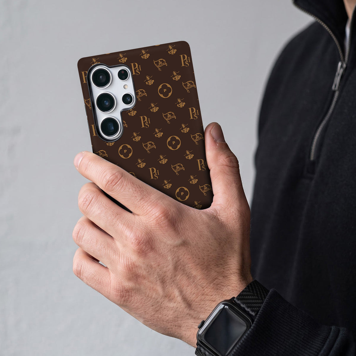 Samsung Galaxy S25 Ultra 5G Luxury Monogram Brown Protective Case