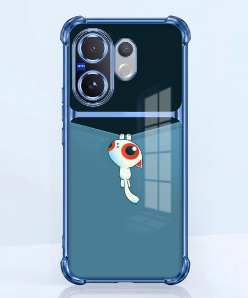 Vivo V60 5G Cute Cyclops Monster Dual-Tone Transparent Airbags Case