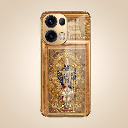 Oppo Reno 13 Pro 5G Premium Heritage Gold Electroplated Glass Phone Back Case