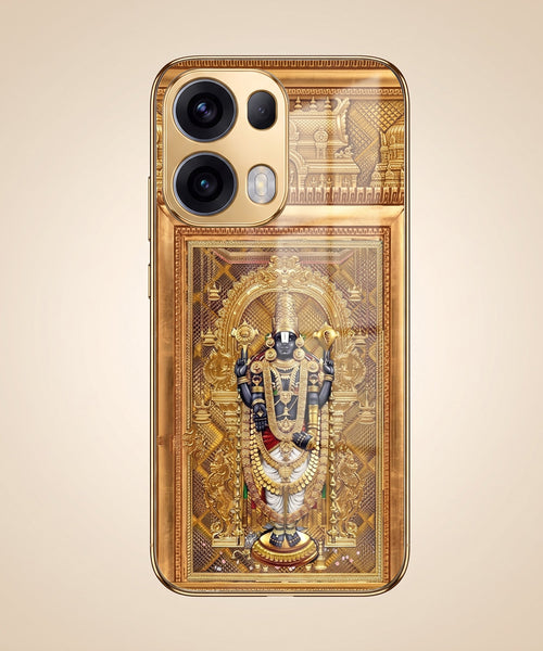 Oppo Reno 13 Pro 5G Premium Heritage Gold Electroplated Glass Phone Back Case