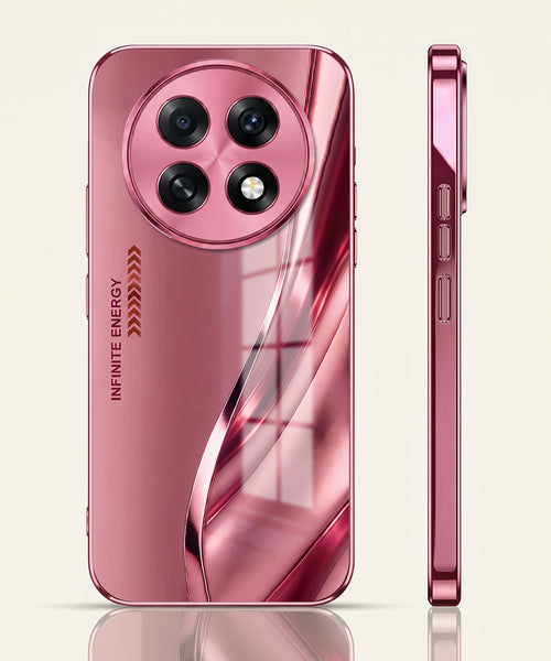 Oppo F31 Pro+ 5G Luxury Infinity Energy Pink Electroplated Glass Phone Back Case