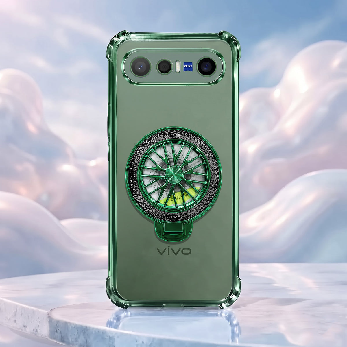 Vivo X300 FE 5G Premium Stress Buster Wheel Rotating Shockproof Airbags Case