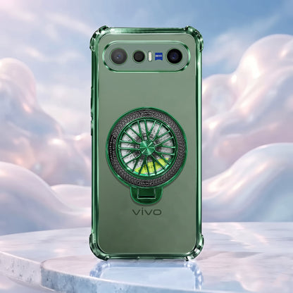 Vivo X300 FE 5G Premium Stress Buster Wheel Rotating Shockproof Airbags Case