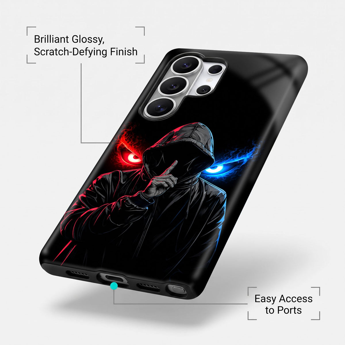 Samsung Galaxy S25 Ultra 5G Hooded Shadow Demon Protective Case
