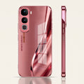 Vivo Y400 Pro 5G  Luxury Infinity Energy Pink Electroplated Glass Phone Back Case
